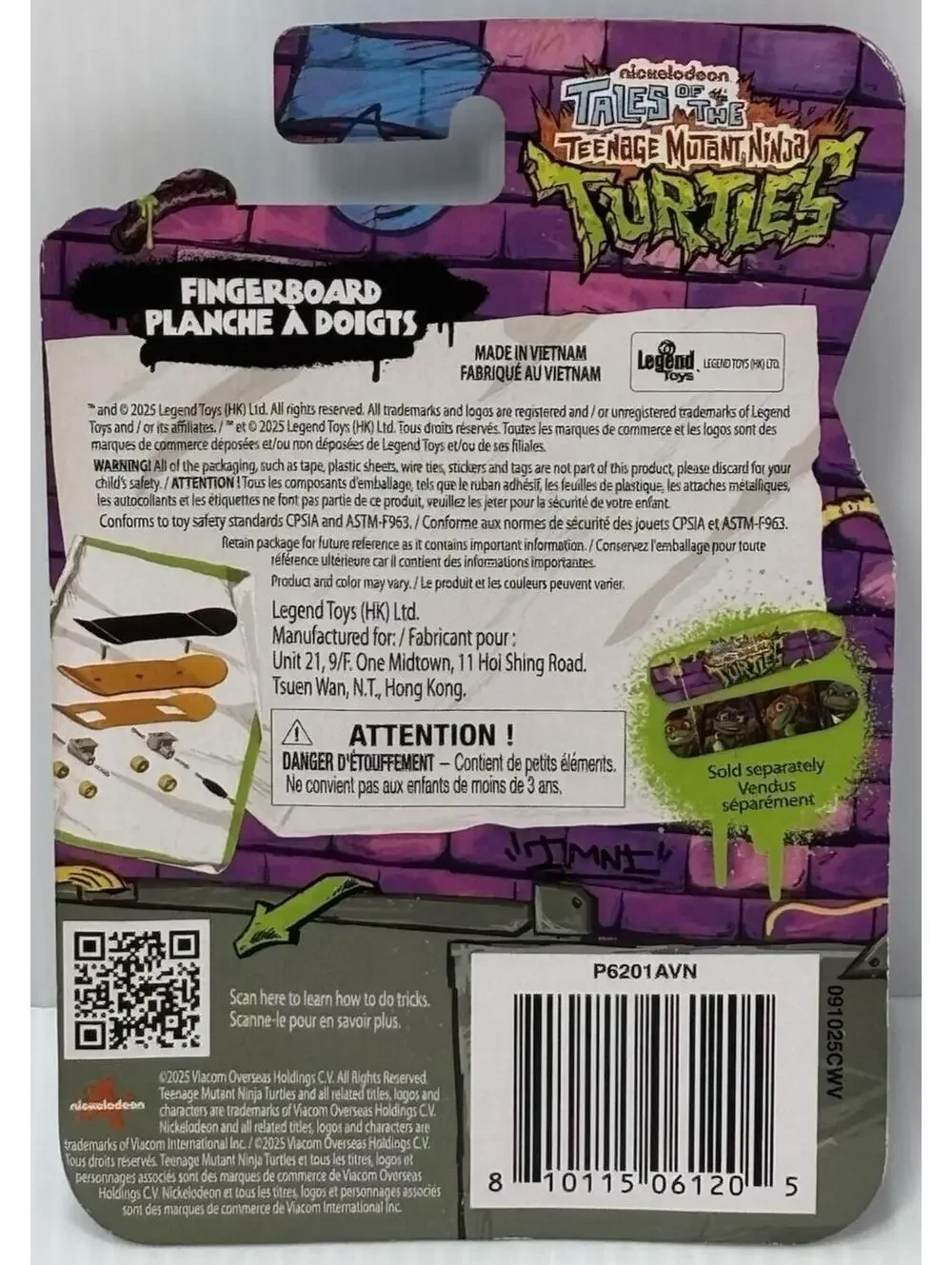 Teenage Mutant Ninja Turtles Fingerboard, New, Mini Toy Skateboard, Nickalodeon